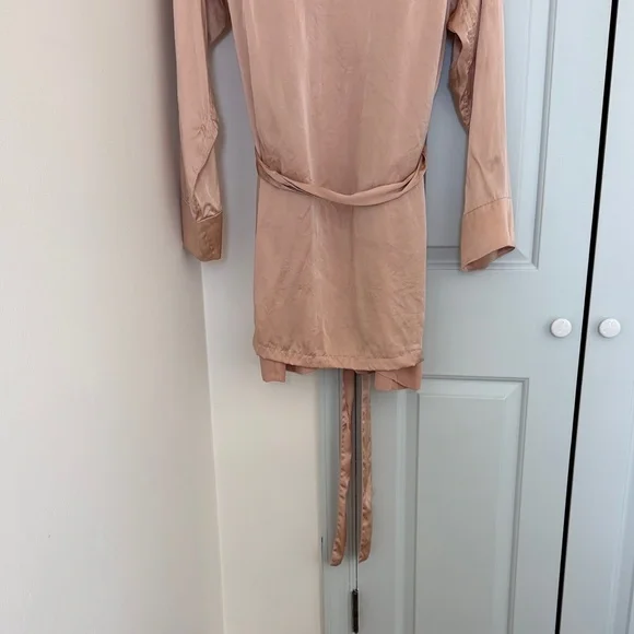 Women’s Satin Slip Dress in Blush Pink - Picture 11 of 16